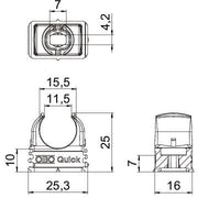 OBO Bettermann - Rohrschelle Quick-Klemmschelle 2955 M16 lgr − 100 Stück