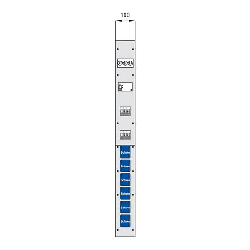 Walther Werke - Baustromverteiler Wechselmodul 86010006 100mm,1RCD,6Schutz