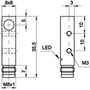 Ipf Electronic - Induktiver Näherungsschalter Sensor IB090174 induktiv