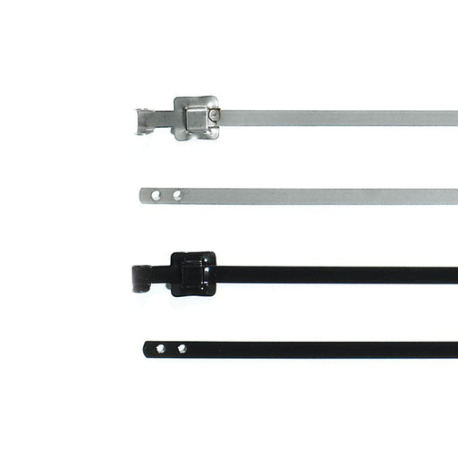 HellermannTyton - Kabelbinder Edelstahlkabelbinder lösb. 111-91180(100) 630x5,26 mm, schwarz − 100 Stück
