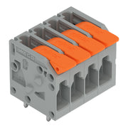 WAGO - Leiterplattenklemme Hebel 2604-1109 4mm²,grau − 40 Stück