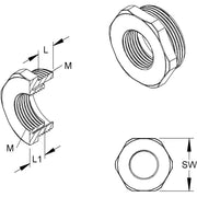 HKL - Erweiterungs-/Reduzierring Reduzierring metrisch 893M2012 M20/12 − 50 Stück