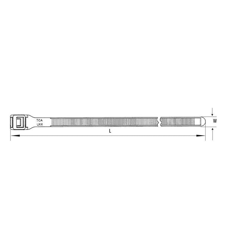 HellermannTyton - Kabelbinder PE400 PA66 BU 100 400x9mm, blau − 12000 Stück