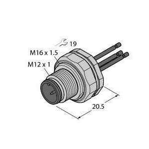 Turck - Adapter für Befehlsgeräte Einbauflanscch EC-FKFDE3-1/16 Industriell