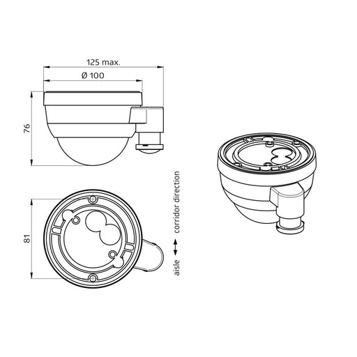 BEG Brück Electronic - Bussystem-Bewegungsmelder Präsenzmelder PD4-DALI-LINK-GH-AP DALI-LINK