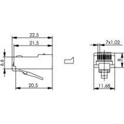 Telegärtner - Modularer Steckverbinder RJ45-Stecker MP8 100023025