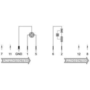 Weidmüller - Überspannungsableiter für Informations-/MSR-Technik Überspannungsschutz VSPC 1CL 12VDC R 12VDC/450mA