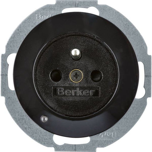 Berker - Steckdose mit Stiftkontakt 6765102045 BS R.1/R.3 sw