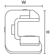 HellermannTyton - Befestigungssockel und -element für Kabelbinder Trägerklemme BeamClamp #151-00823 C-PA6GF30-BK  − 200 Stück