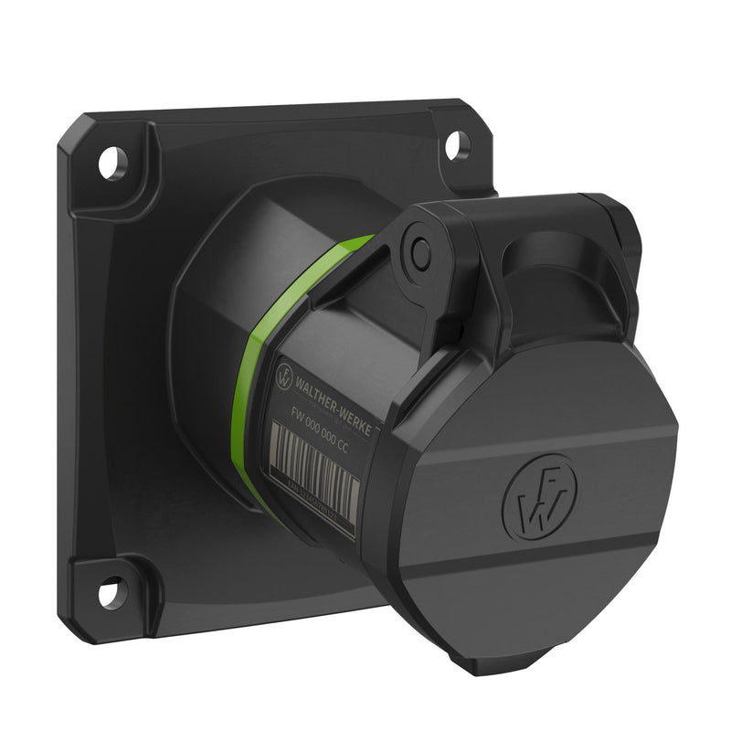 Walther Werke - CEE-Anbausteckdose (IEC 60309) CEE NEO Anbaudose FW510310SK schräg 1 6A 3P 10h