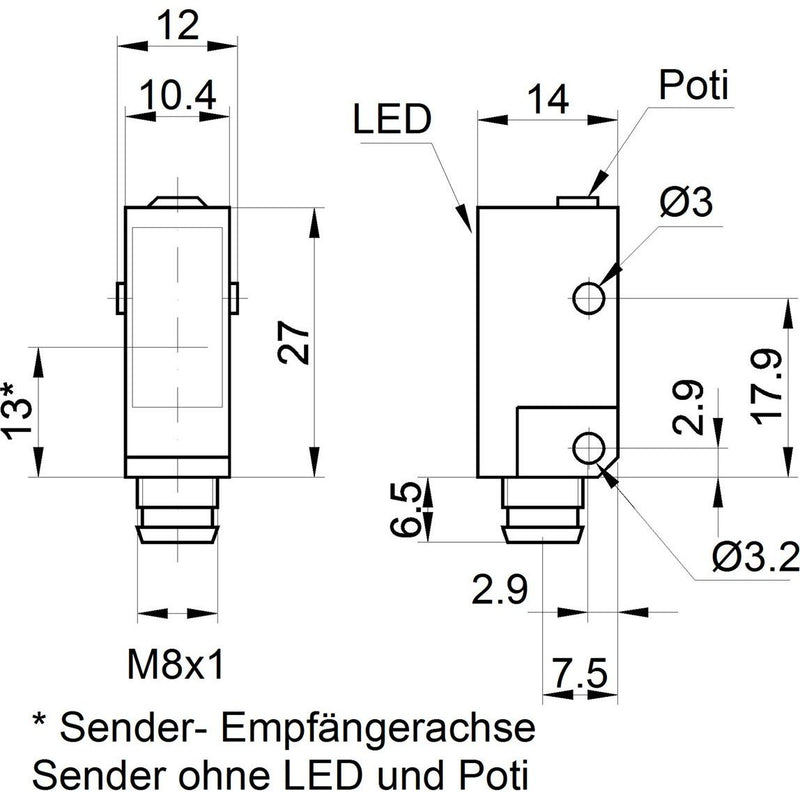 Ipf Electronic - Einweg-Lichtschranke Sensor Optisch OS140076 Einweglichtschranke − 1 Stück