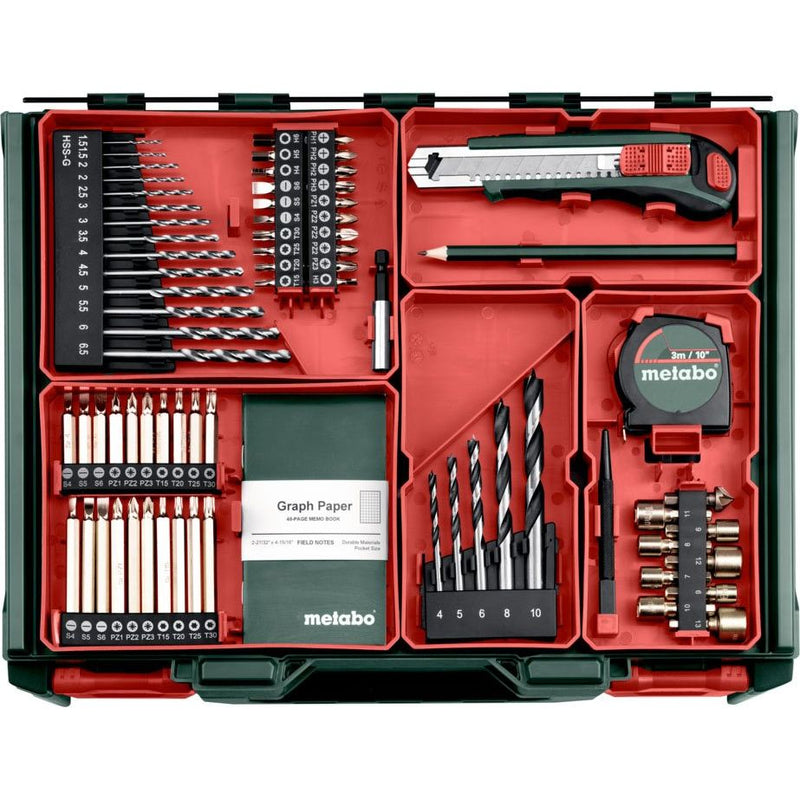 Metabowerke - Werkzeugset Mobile Werkstatt BS 18 Set