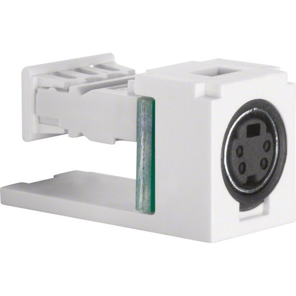 Berker - Einsatz/Abdeckung für Kommunikationstechnik S-Video Modul pws/sw 1993