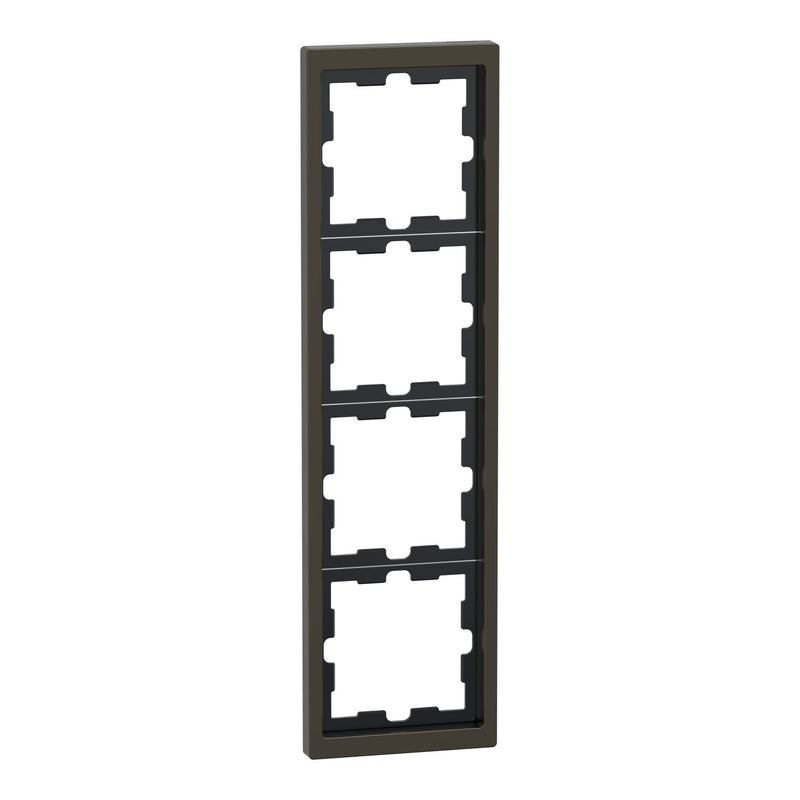 Merten - Abdeckrahmen Rahmen 4f.moccamet MEG4040-6552 D-Life Metall