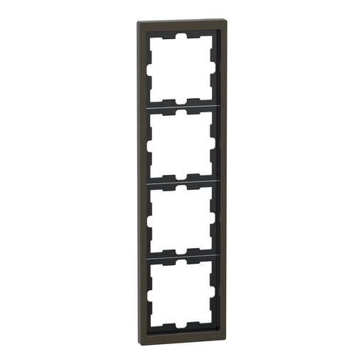 Merten - Abdeckrahmen Rahmen 4f.moccamet MEG4040-6552 D-Life Metall