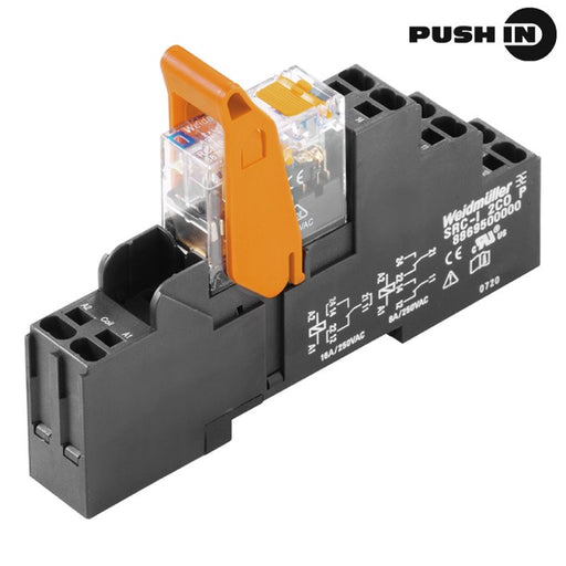 Weidmüller - Schaltrelais Relaiskoppler P m.Prüftast RCIKITP24VDC1CO LDPB 24V/16,7mA DC − 10 Stück