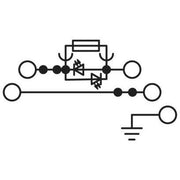 Phoenix Contact - Sicherungs-Reihenklemme Sicherungsreihenklemme UT 4-PE/L/HE#3214322 − 50 Stück