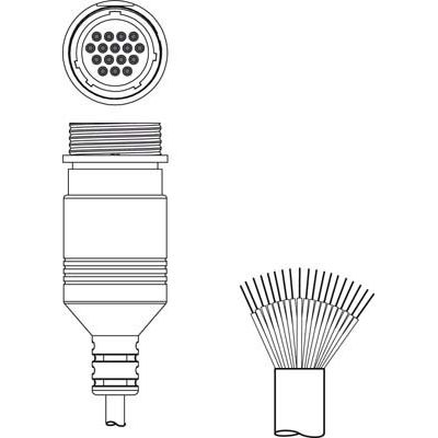 Leuze - Konfektioniertes Sensor-Aktor-Kabel Anschlussleitung KD S-M30-16A-V1-500