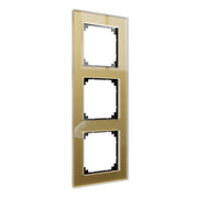 Merten - Abdeckrahmen Echtglasrahmen 3-fach MEG4030-2341 gold, M-Plan