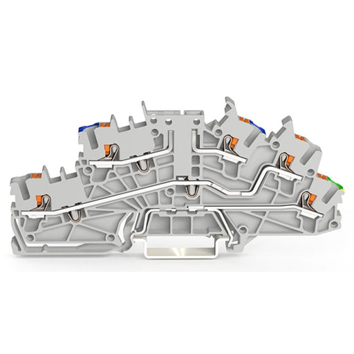 WAGO - Installations-Etagenklemme Installationsetagenklemme 2203-6640 2,5 mm² mit Drücker − 50 Stück