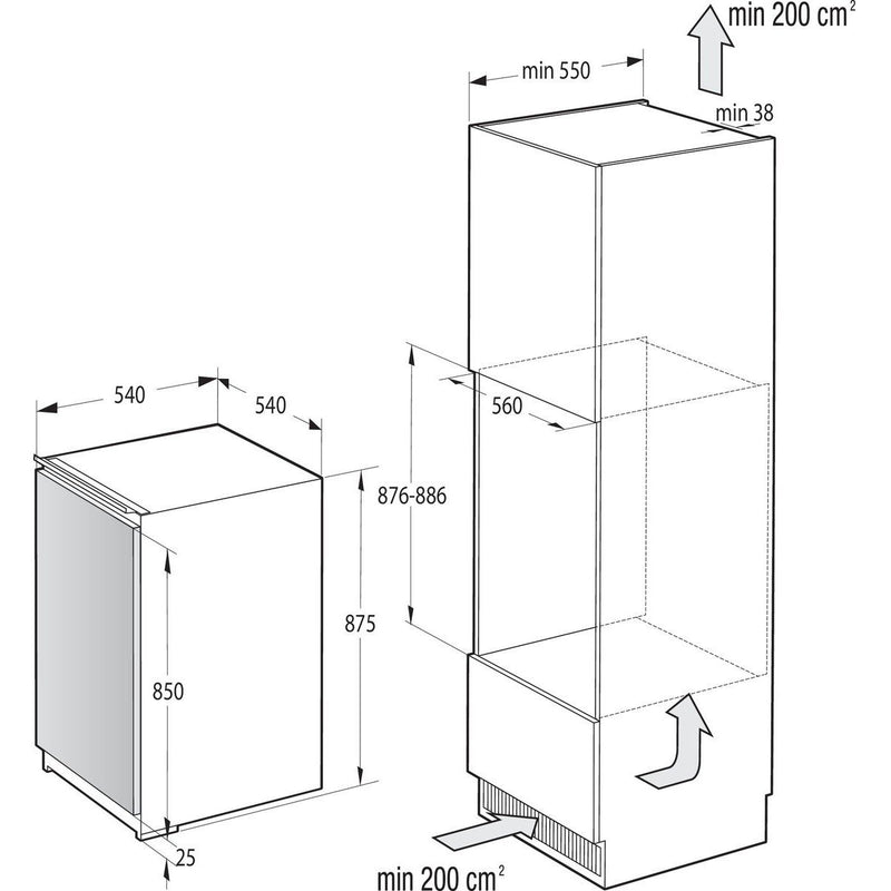 Gorenje - Kühlschrank EB-Kühlgerät RBI409EP1 Schlepptür,m.GF