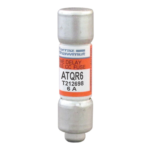 Mersen - Zylindrische Sicherung Sicherungseinsatz Class CC ATQR6 6A/600V 10x38 − 10 Stück