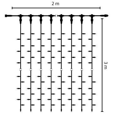 Scharnberger+Hasenbein - Festbeleuchtung LED-Drape Lite 600 58876 2x3m 230V Outdoor