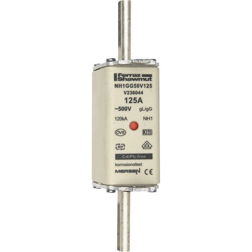 Mersen - Messersicherung NH-Sicherungseinsatz SF NH1GG50V125 Gr.1 gG 125A/500V KM