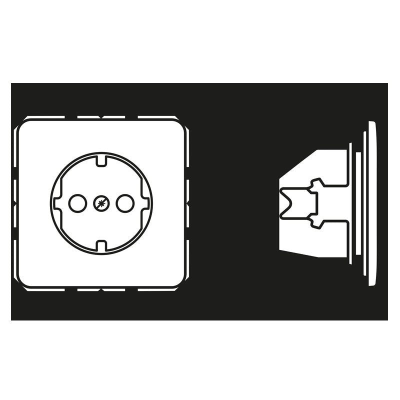 Jung - Steckdose SCHUKO-Steckdose 16A 250V CD 1520 BFKI LG m.Berührungsschutz