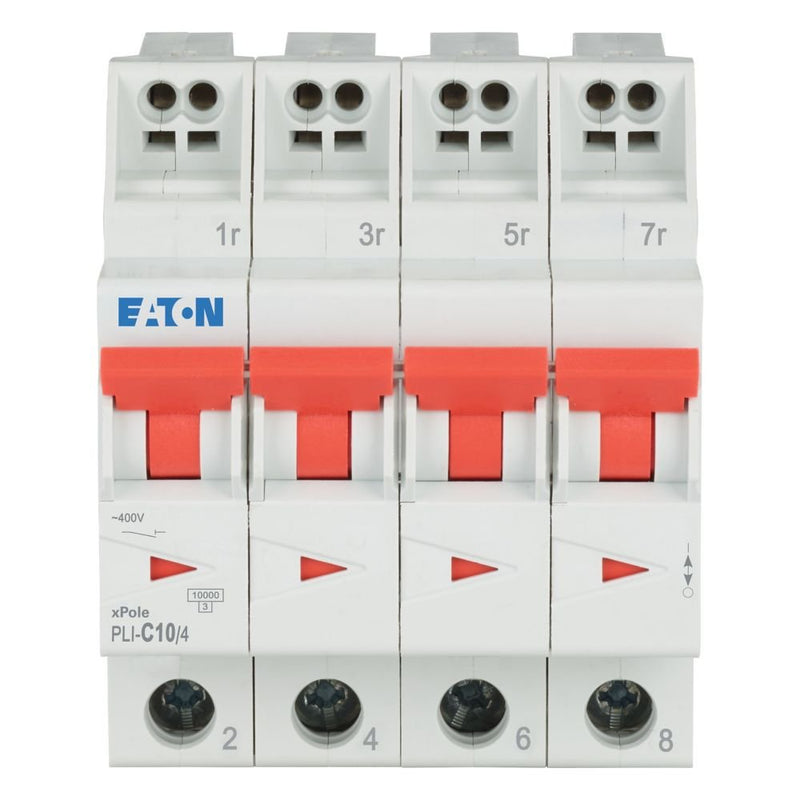 Eaton - Leitungsschutzschalter PLI-C10/4 C 10A, 4p Steckkl