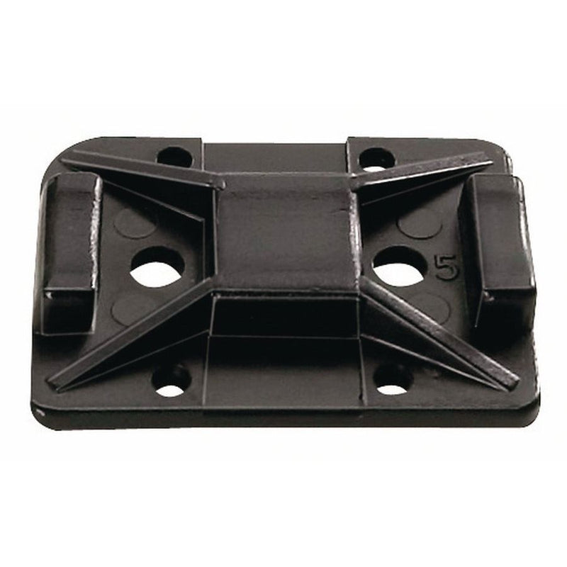 HellermannTyton - Befestigungssockel und -element für Kabelbinder Befestigungssockel 32x25 m TY8G1-PA66W-BK schwarz − 100 Stück