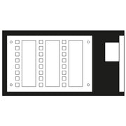 Jung - Bussystem-Melde-/Bedientableau KNX Melde-/Bedientableau MBT 2424 WW Glas alpinws − 1 Stück