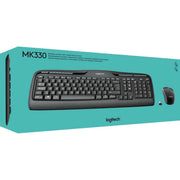 Logitech - Tastatur Tastatur/Maus Set MK330USB sw Wireless,1000dpi