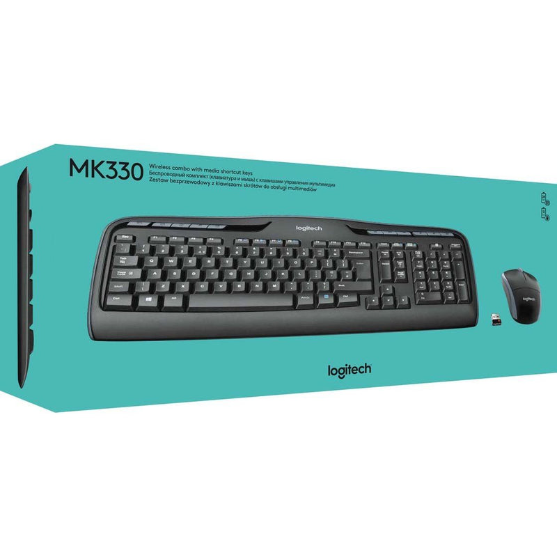 Logitech - Tastatur Tastatur/Maus Set MK330USB sw Wireless,1000dpi