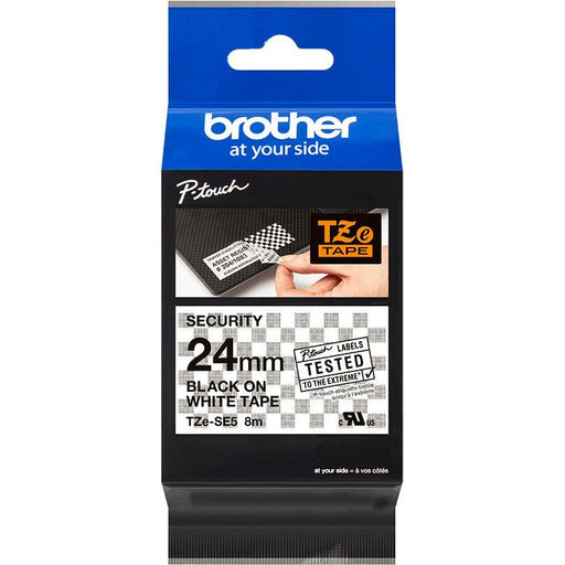 Brother - Verbrauchsmaterial für Telefax/Drucker/MFC Schriftband 24mm TZe-SE5 ws/sw Spez.8m lamin