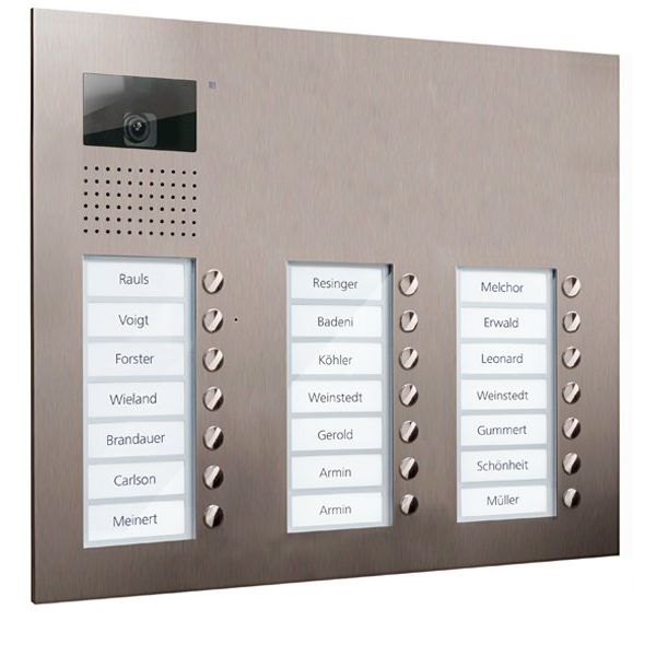 TCS Tür Control - Türstation für Türkommunikation Video color Außenstation V AVU16210-0030 PUK 21 Tasten 3-spal