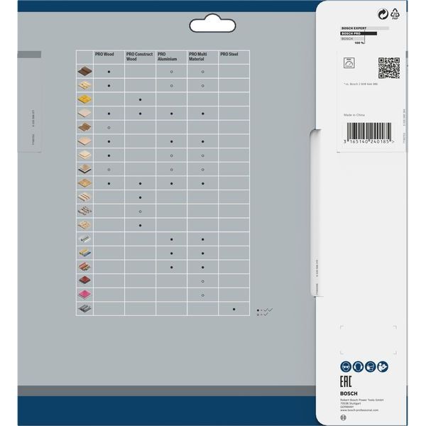 Bosch - Kreissägeblatt PRO Wood Kreissägeblatt, 2608640807 235 x 2,4 x 30 mm