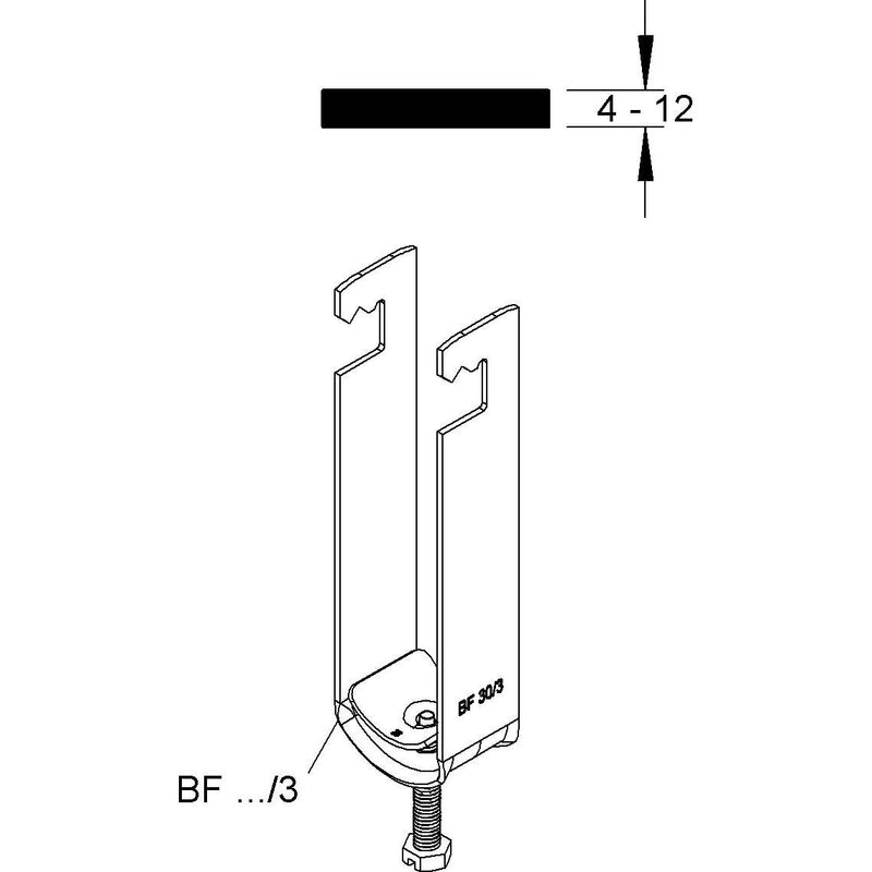Niedax - Bügelschelle BF 28/3 − 100 Stück