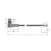 Turck - Rundsteckverbinder, feldkonfektionierbar (Industriesteckverbinder) PUR-Kabelmantel WSC5701-5M Thin