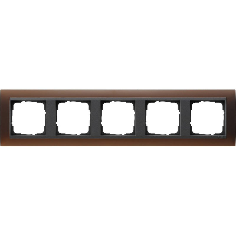 Gira - Abdeckrahmen 5f.opak dbr 021513