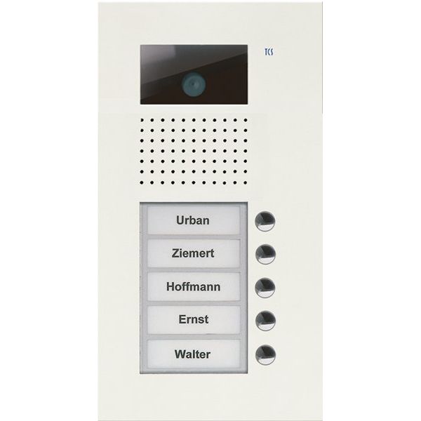 TCS Tür Control - Türstation für Türkommunikation Video color Außenstation V AVU14050-0019 PUK 5 Tasten 1-spalt