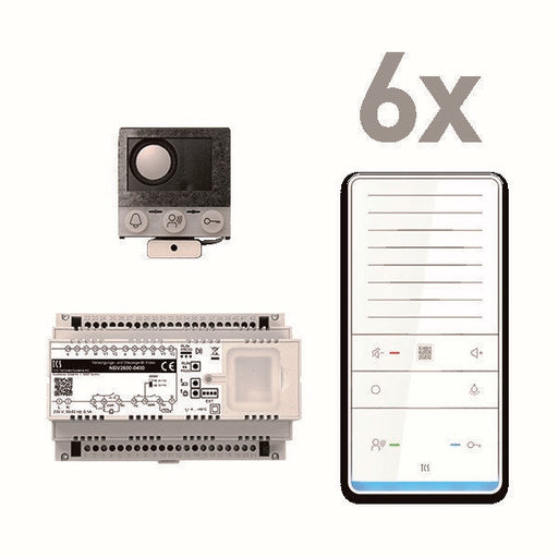 TCS Tür Control - Türsprech-Set EB für 6 WE audio Pack PAIF060/006 ASI12000 ISW6031
