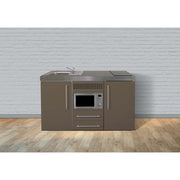 Stengel - Mini-Küche Miniküche Premiumline MPMMM160KSGKFrBl2Sn Mokka metallic