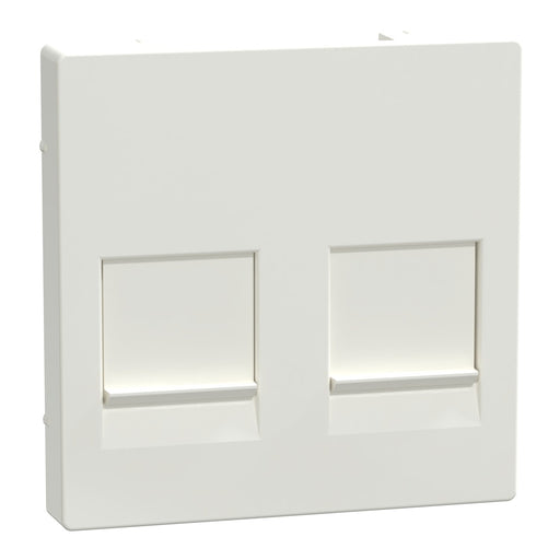 Merten - Einsatz/Abdeckung für Kommunikationstechnik Zentralplatte 2f.pws/gl MEG4562-0319 für Modular-Jack