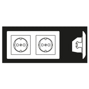 Jung - Steckdose Kanal-SCHUKO-Steckdose AS 1522 BF 2-fach16A 250V