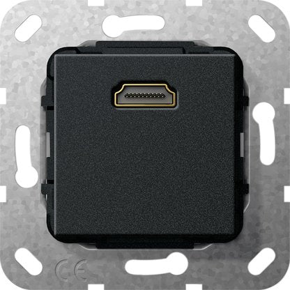 Gira - Einsatz/Abdeckung für Kommunikationstechnik HDMI Gender Changer 566910 sw matt