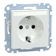 Merten - Steckdose SCHUKO-Steckdose aws/gl MEG2302-0325 mit Schriftfeld