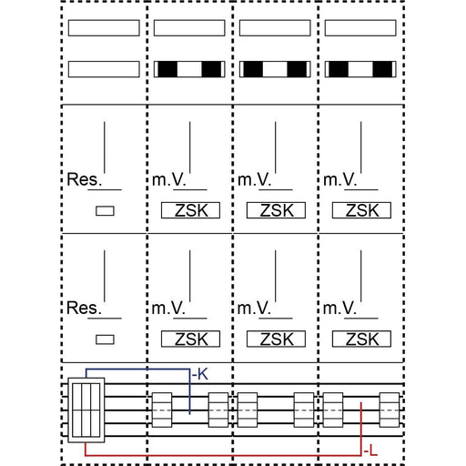 ABN - Zubehör/Ersatzteile für Niederspannungs-Schalttechnik Querverdrahtungssatz ARLUX16-K 16qmm Kurz Luxemburg