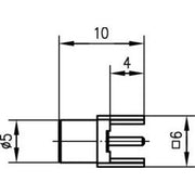 Telegärtner - Koax-Steckverbinder MCX-Anbaubuchse LTP AU 100024997 RASTER 5.08 − 5 Stück