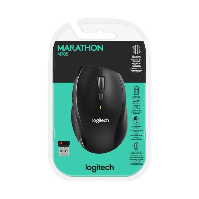 Logitech - Computermaus Maus Wireless M705 gr Marathon,Laser